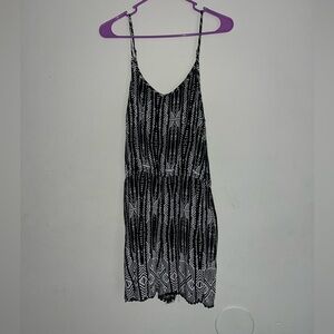 Women’s black and white romper.